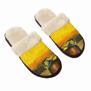 Men African Girls Fuzzy Slippers