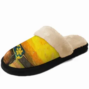 Men African Girls Fuzzy Slippers