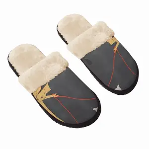 Men “Self Sufficiency” Fuzzy Slippers