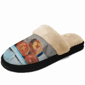 Men Peach Fuzzy Slippers