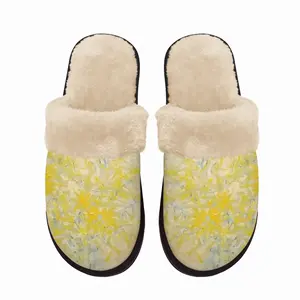 Men Welcome Golden Rain Fuzzy Slippers