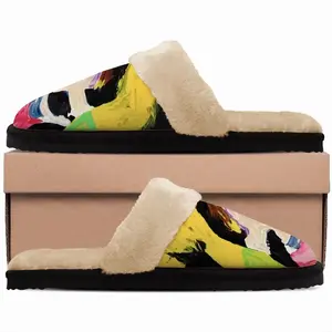 Men Wild Flower Fuzzy Slippers