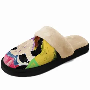 Men Wild Flower Fuzzy Slippers