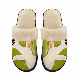 Men Scared Cat Fuzzy Slippers