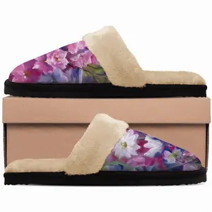 Men Summer Flowers Fuzzy Slippers