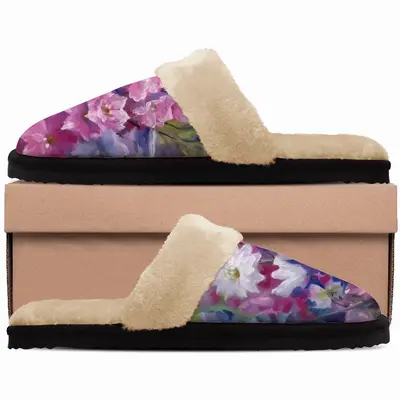 Men Summer Flowers Fuzzy Slippers