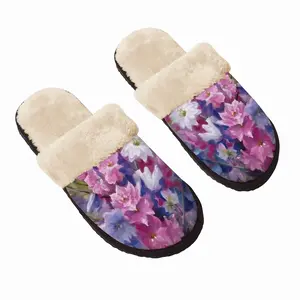 Men Summer Flowers Fuzzy Slippers