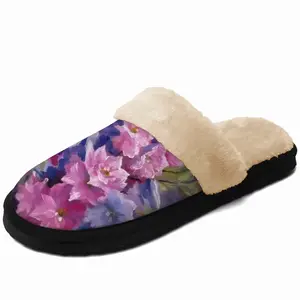 Men Summer Flowers Fuzzy Slippers