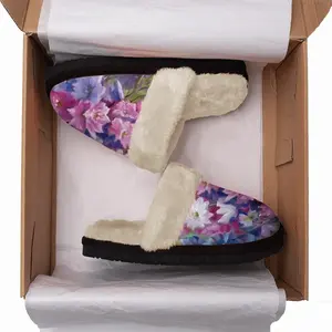 Men Summer Flowers Fuzzy Slippers