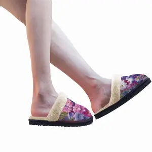 Men Summer Flowers Fuzzy Slippers