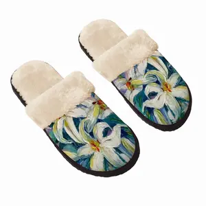 Men Lilies Fuzzy Slippers