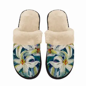 Men Lilies Fuzzy Slippers