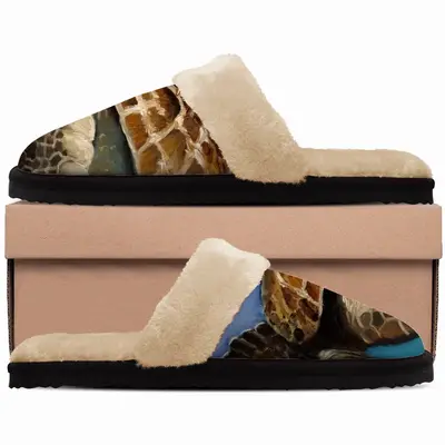 Men Caribbean Turtle Fuzzy Slippers