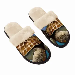 Men Caribbean Turtle Fuzzy Slippers