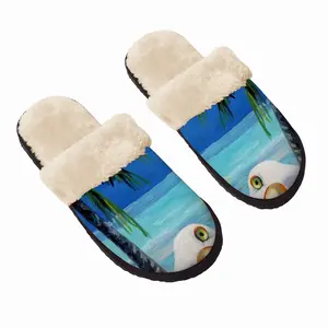 Men Seagull Beach Mob Fuzzy Slippers