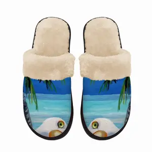 Men Seagull Beach Mob Fuzzy Slippers