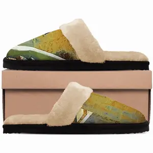 Men Santorini Oia Stairs Fuzzy Slippers