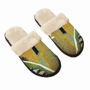 Men Santorini Oia Stairs Fuzzy Slippers