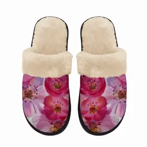 Men Sakura Cherry Blossoms Fuzzy Slippers