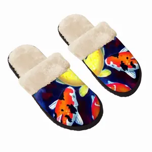 Men Koi Fish In The Pond Fuzzy Slippers