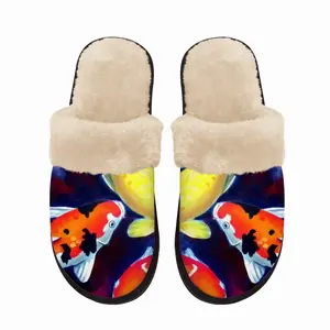 Men Koi Fish In The Pond Fuzzy Slippers