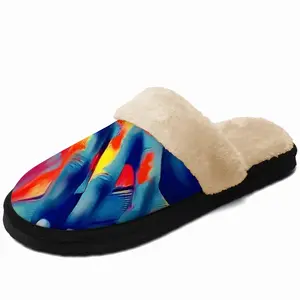 Men Book Warm Fuzzy Slippers