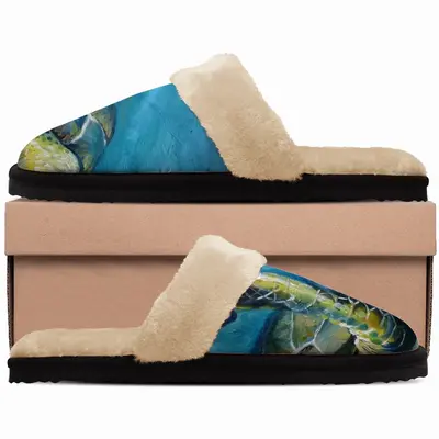 Men Caribbean Turtle 4 Fuzzy Slippers