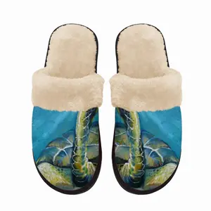 Men Caribbean Turtle 4 Fuzzy Slippers