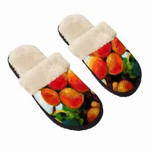 Men Apricot Tree Fuzzy Slippers