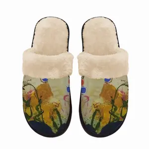 Men Dry Earth Fuzzy Slippers