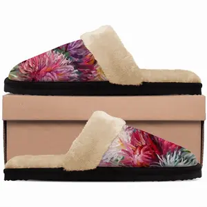 Men Fall Flowers Bouquet Fuzzy Slippers