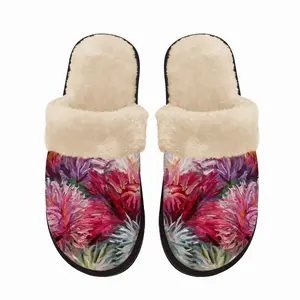 Men Fall Flowers Bouquet Fuzzy Slippers