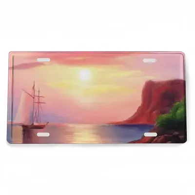 Red Sea Sunset License Plate