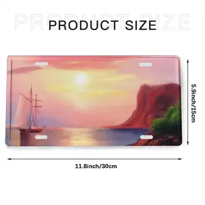 Red Sea Sunset License Plate