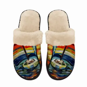 Men Sailing Downwind Fuzzy Slippers