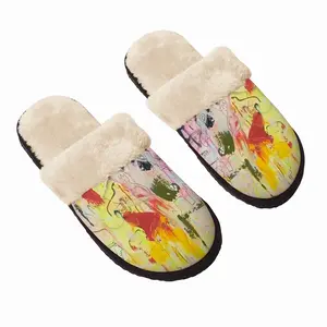 Men Family Constellation Fuzzy Slippers