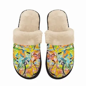 Men Good Vibes Leaks Fuzzy Slippers