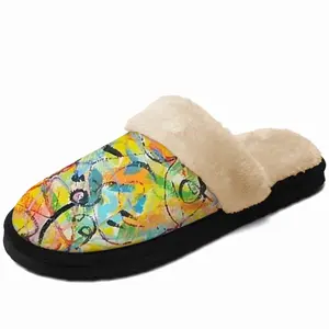 Men Good Vibes Leaks Fuzzy Slippers