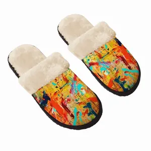 Men Playful Symbiosis Fuzzy Slippers