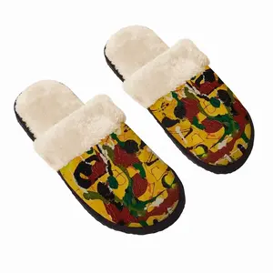 Men Waking Life Fuzzy Slippers