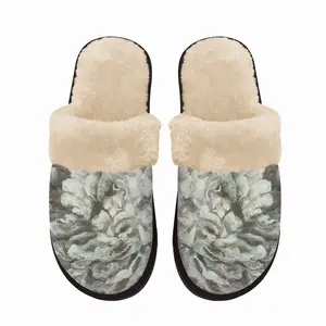 Men Winter Flower Fuzzy Slippers