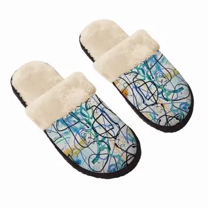 Men Active Listening Fuzzy Slippers