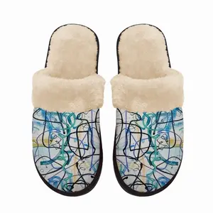 Men Active Listening Fuzzy Slippers