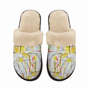 Men The Line Came Into Existence Fuzzy Slippers