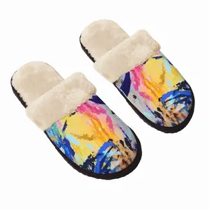 Men Serene Gaze Fuzzy Slippers