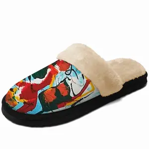 Men Organic Food Fuzzy Slippers