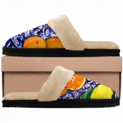 Men Oranges Fuzzy Slippers