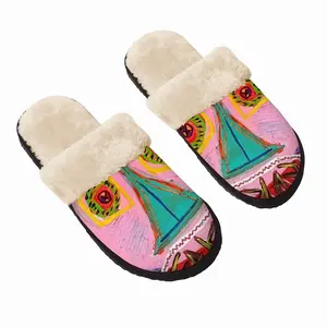 Men Fake News Fuzzy Slippers