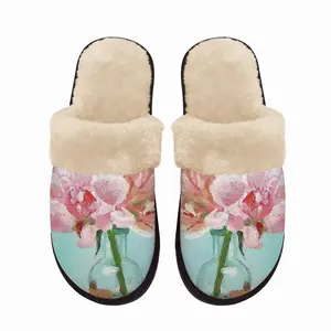 Men Last Peony Fuzzy Slippers