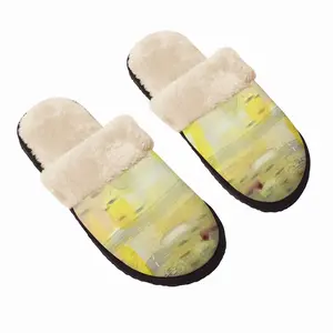 Men Borders Fuzzy Slippers